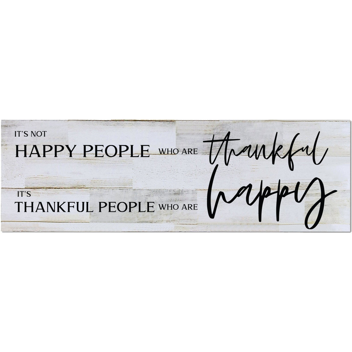 Modern Inspirational Wooden Wall Art Hanging Plaque 22.5x6 - It’s Not Happy People - for Family and Home Decorations - LifeSong Milestones