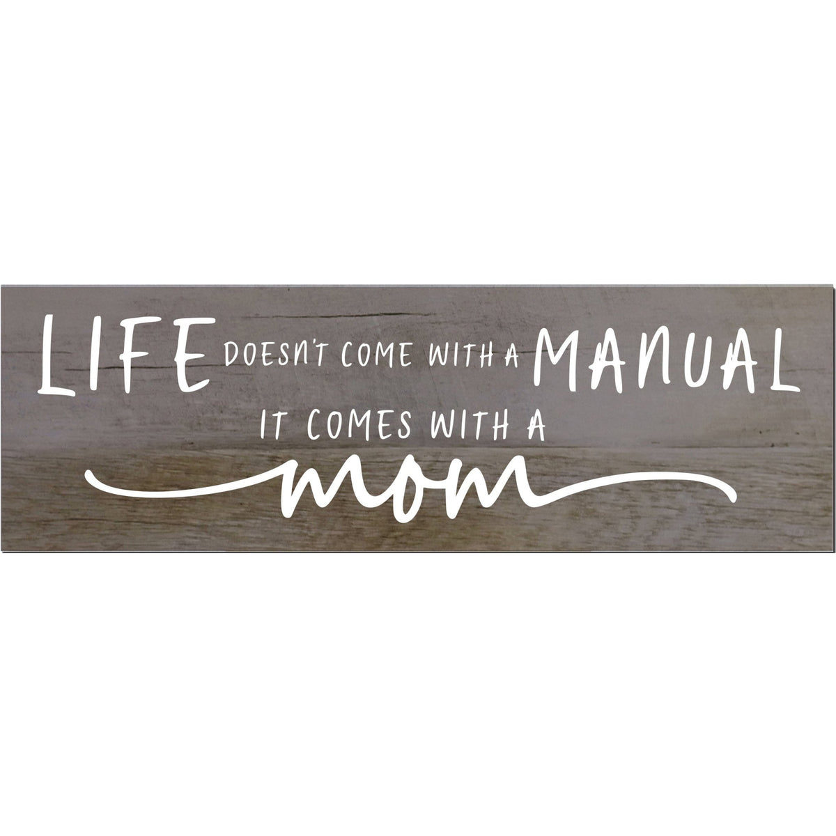 Modern Inspirational Wooden Wall Art Hanging Plaque 22.5x6 - Life Doesn’t Come With - for Family and Home Decorations - LifeSong Milestones