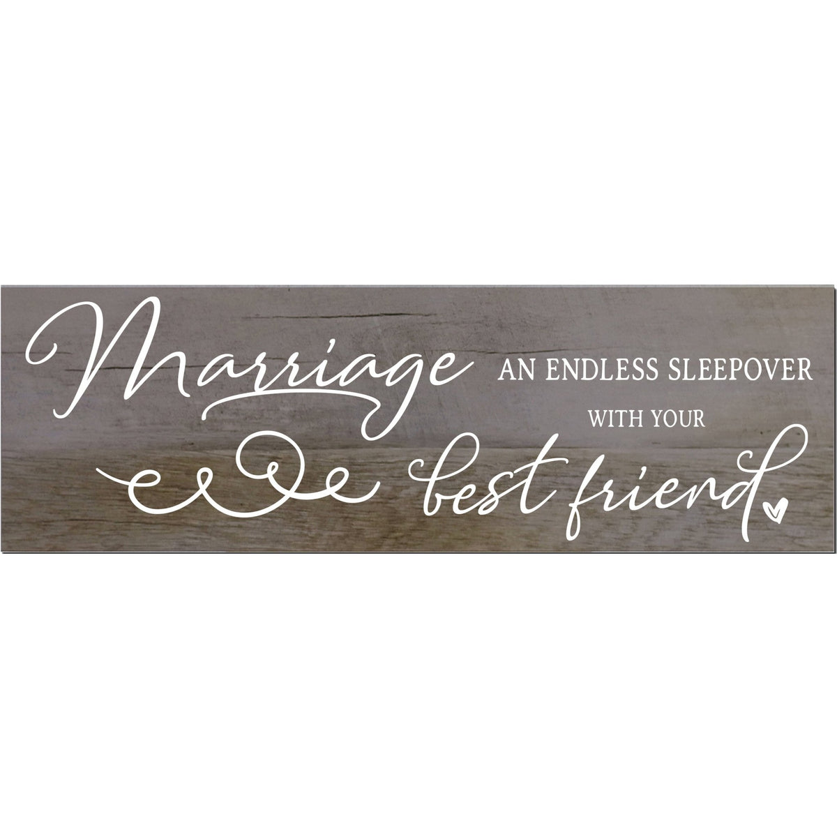 Modern Inspirational Wooden Wall Art Hanging Plaque 22.5x6 - Marriage An Endless - for Family and Home Decorations - LifeSong Milestones