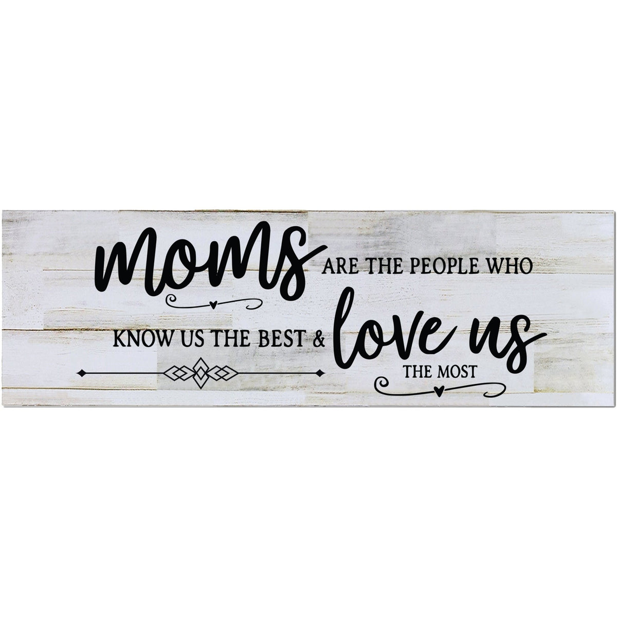 Modern Inspirational Wooden Wall Art Hanging Plaque 22.5x6 - The People Who Know Best - for Family and Home Decorations - LifeSong Milestones
