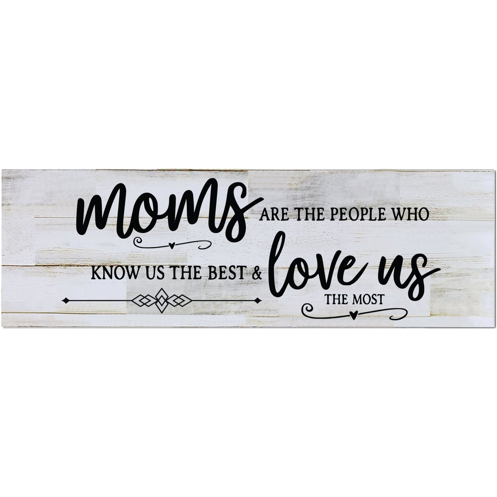 Modern Inspirational Wooden Wall Art Hanging Plaque 22.5x6 - The People Who Know Best - for Family and Home Decorations - LifeSong Milestones