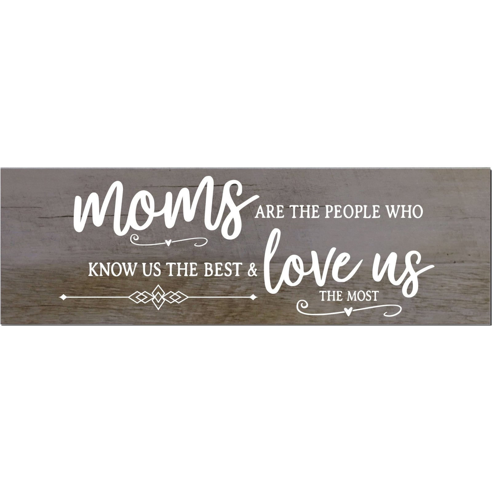 Modern Inspirational Wooden Wall Art Hanging Plaque 22.5x6 - The People Who Know Best - for Family and Home Decorations - LifeSong Milestones