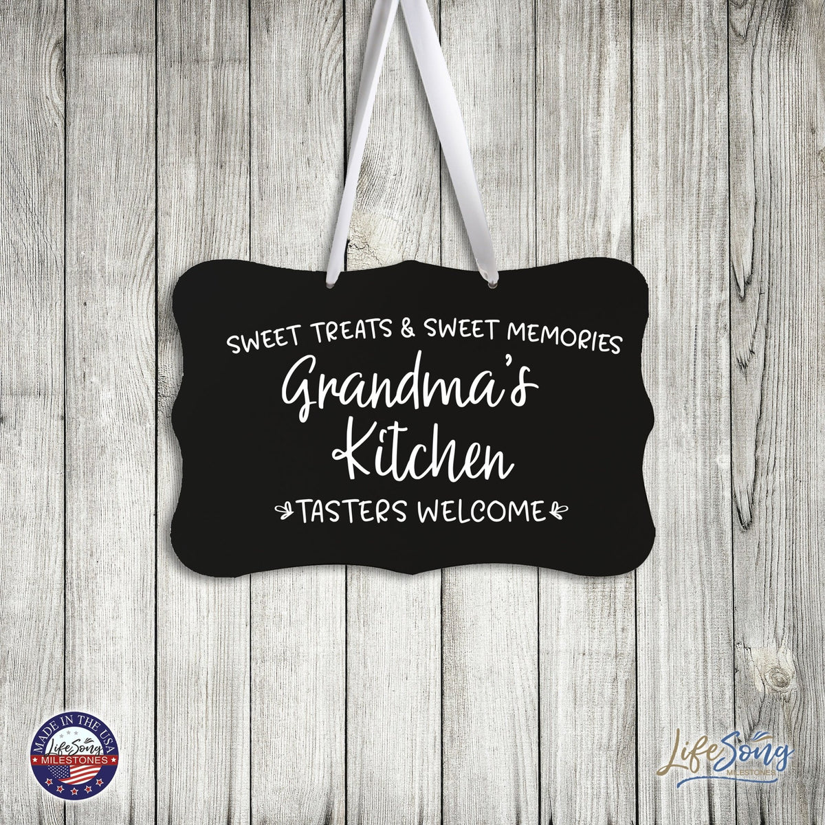 Modern Inspirational Wooden Wall Hanging Sign for Home Decorations 8x12 - Grandma’s Kitchen - LifeSong Milestones