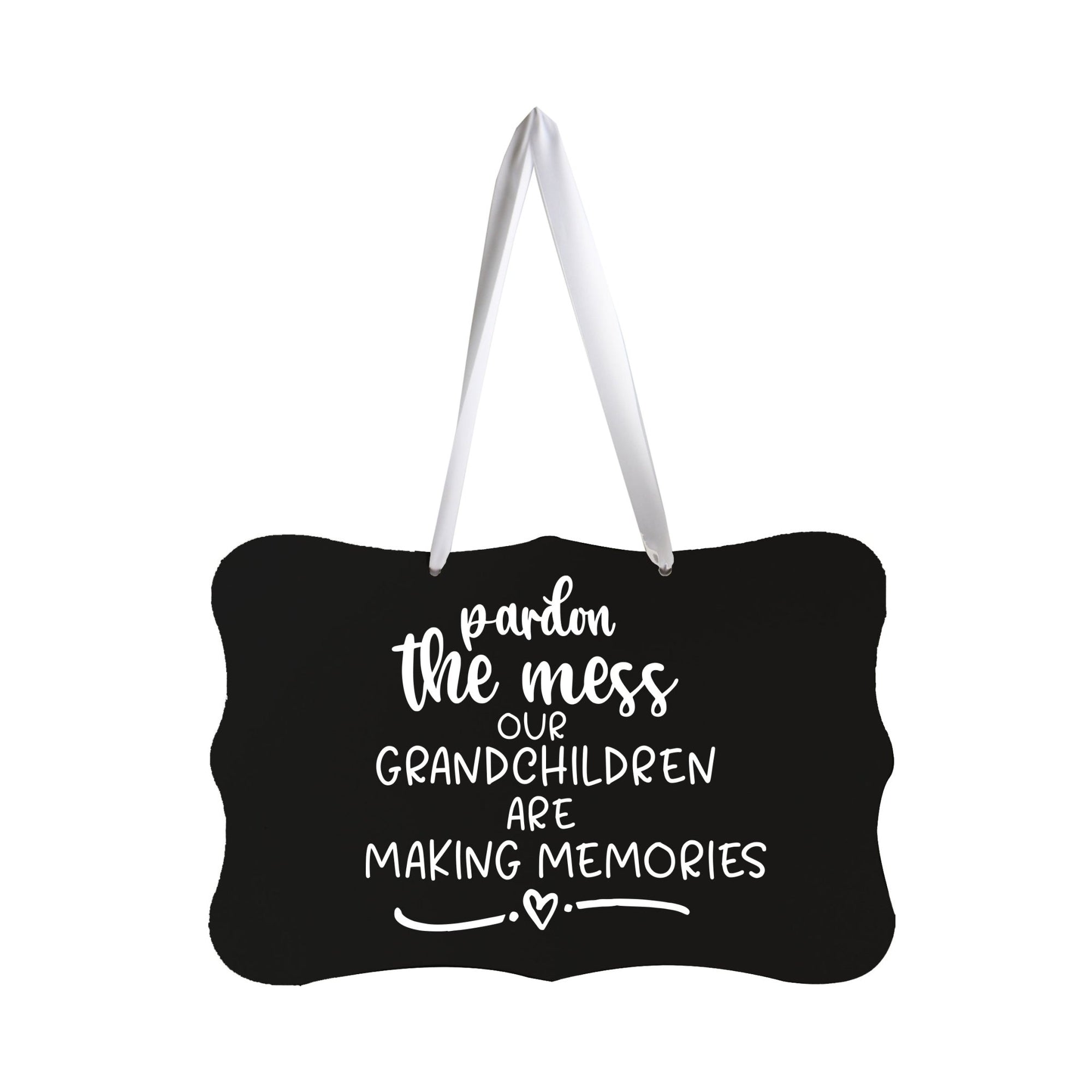 Modern Inspirational Wooden Wall Hanging Sign for Home Decorations 8x12 - Pardon The Mess Our Grandchildren - LifeSong Milestones