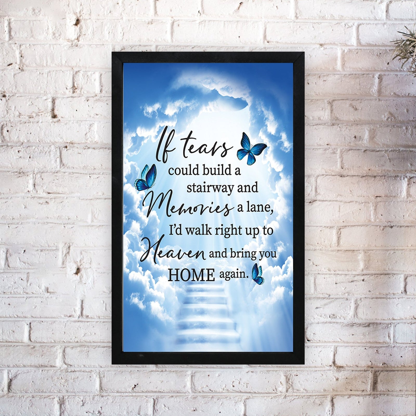 Modern-Inspired Memorial Framed Shadow Box For Home Décor & Gift Ideas - Stairway to Heaven - LifeSong Milestones