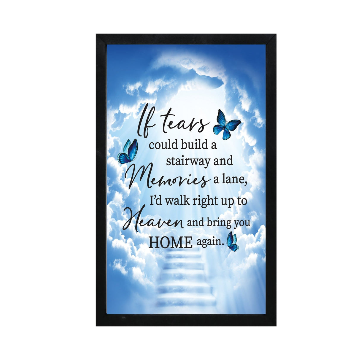 Modern-Inspired Memorial Framed Shadow Box For Home Décor &amp; Gift Ideas - Stairway to Heaven - LifeSong Milestones