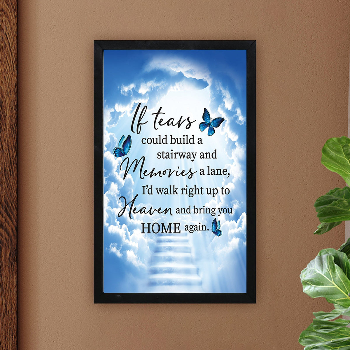 Modern-Inspired Memorial Framed Shadow Box For Home Décor & Gift Ideas - Stairway to Heaven - LifeSong Milestones