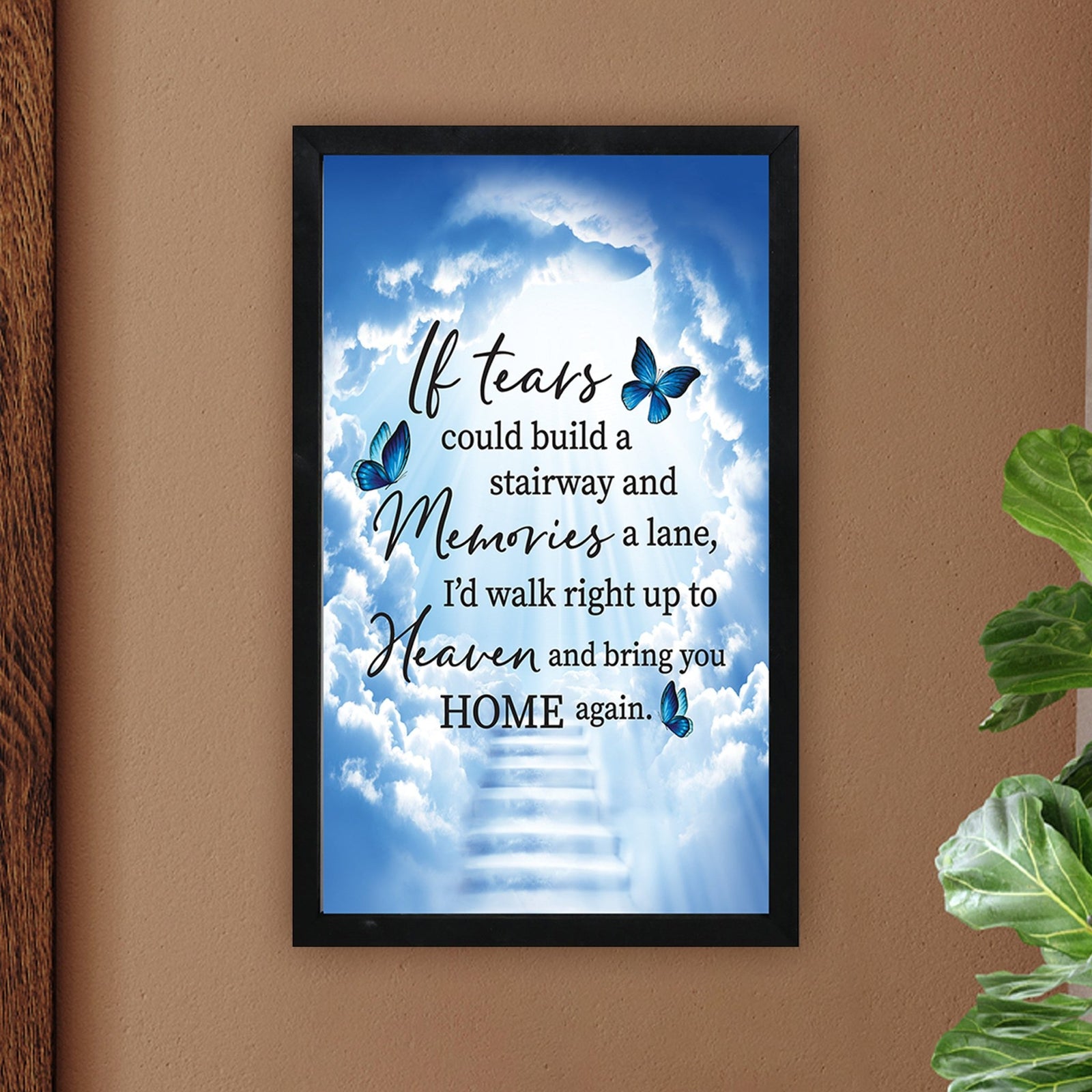 Modern-Inspired Memorial Framed Shadow Box For Home Décor & Gift Ideas - Stairway to Heaven - LifeSong Milestones
