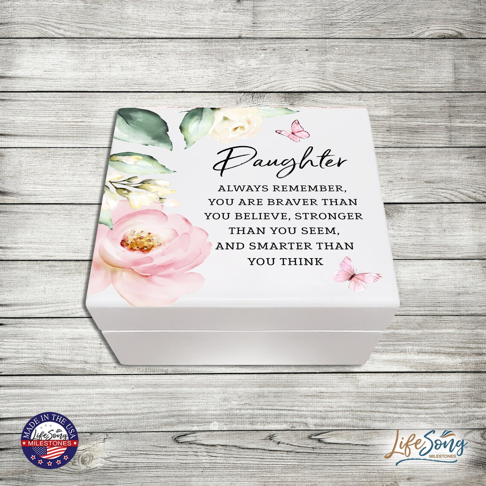 Baptism Jewelry Box Keepsake with mirror for daughter