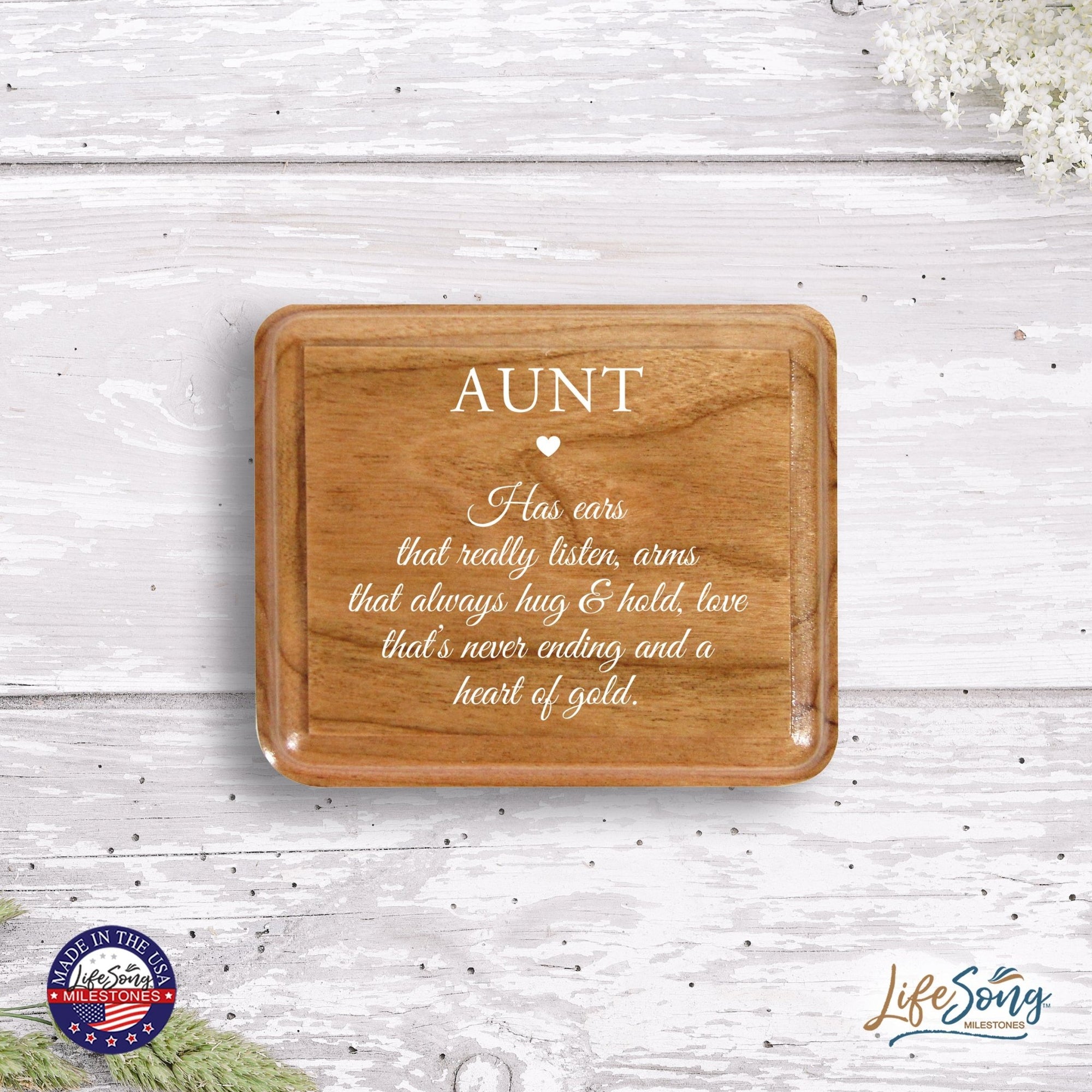 Modern Keepsake Box Inspirational Quotes for Aunts 3.5x3 - LifeSong Milestones