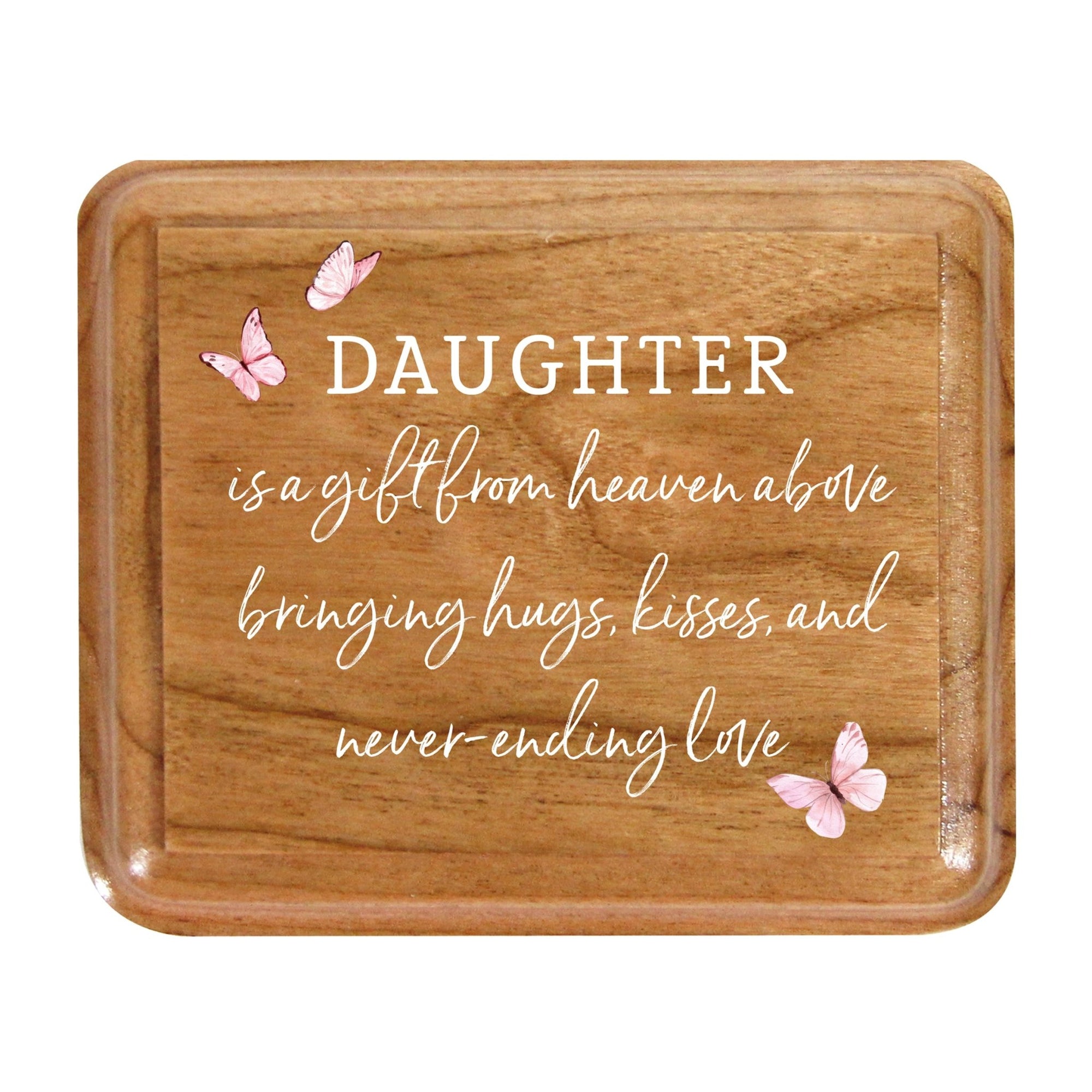 Modern Keepsake Box Inspirational Quotes for Daughter 3.5x3 Daughter Is A Gift - LifeSong Milestones
