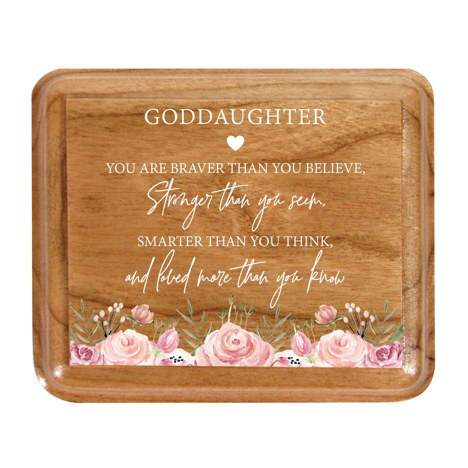Modern Keepsake Box Inspirational Quotes for Goddaughter 3.5x3 Always Remember - LifeSong Milestones