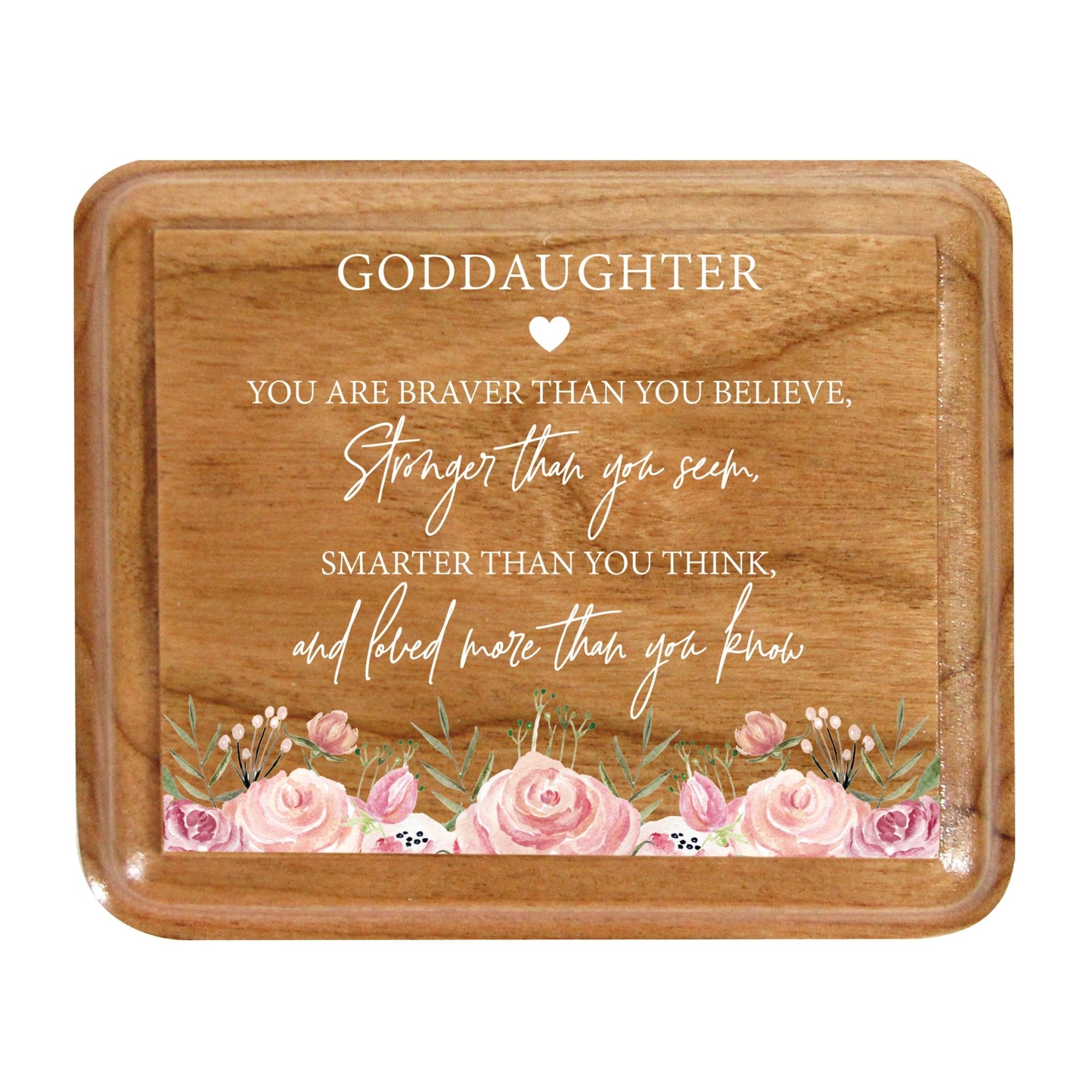 Modern Keepsake Box Inspirational Quotes for Goddaughter 3.5x3 Always Remember - LifeSong Milestones