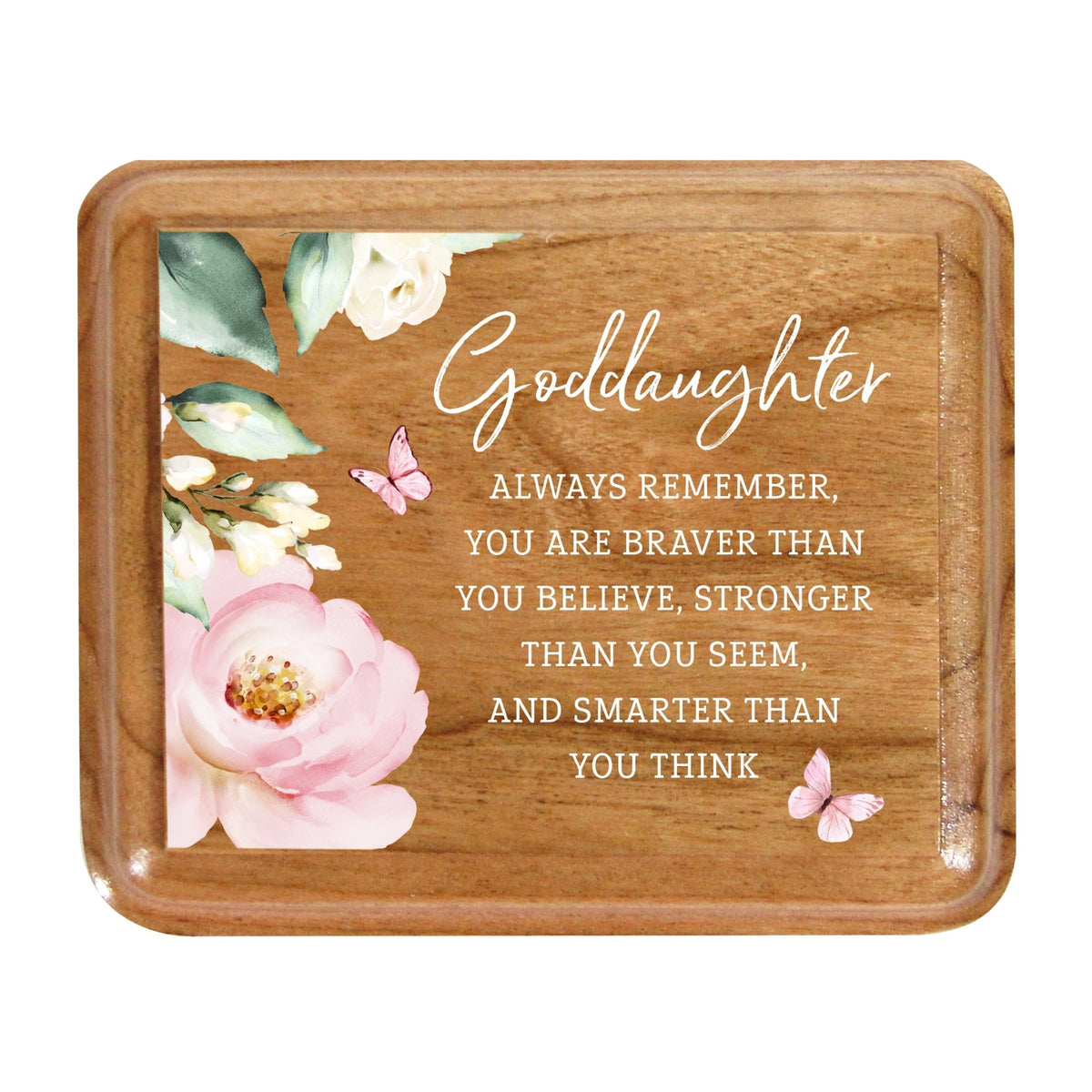 Modern Keepsake Box Inspirational Quotes for Goddaughter 3.5x3 Always Remember - LifeSong Milestones