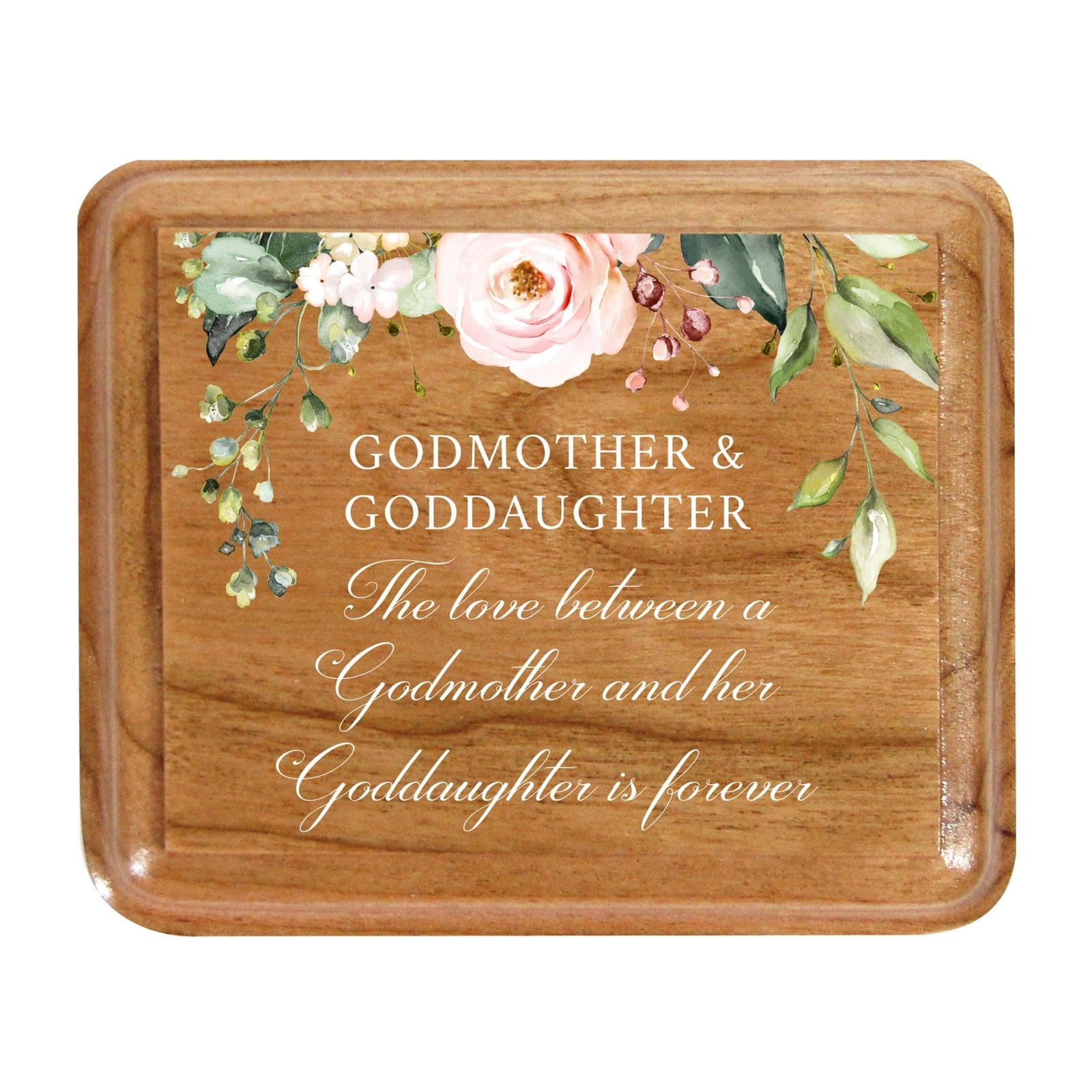 Modern Keepsake Box Inspirational Quotes for Godmother 3.5x3 Godmother - LifeSong Milestones