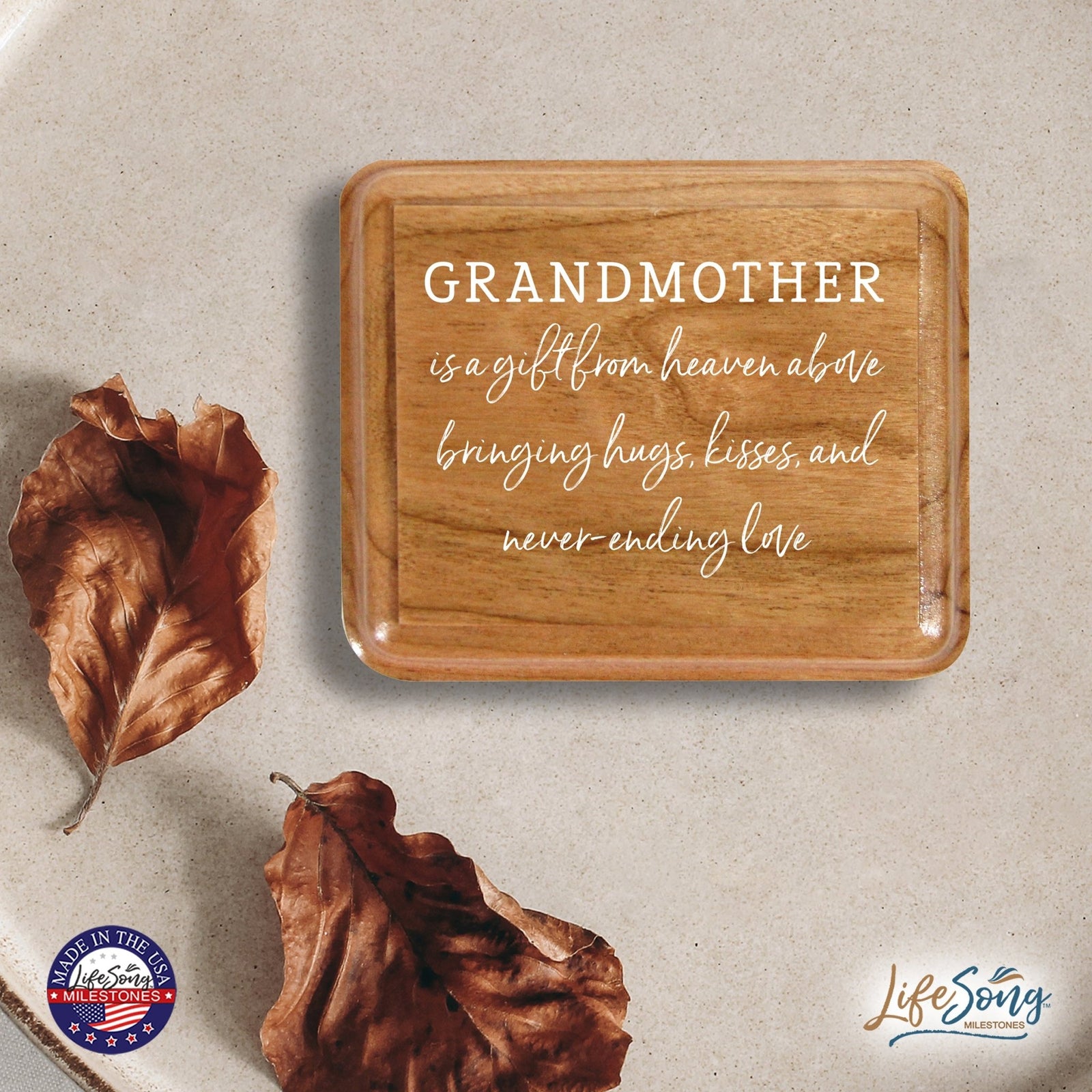 Modern Keepsake Box Inspirational Quotes for Grandmother 3.5x3 Grandmother Is A Gift - LifeSong Milestones