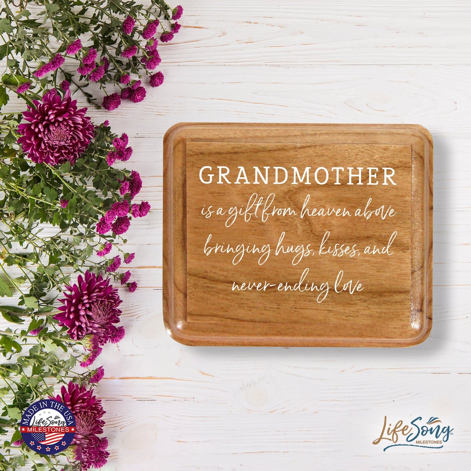 Modern Keepsake Box Inspirational Quotes for Grandmother 3.5x3 Grandmother Is A Gift - LifeSong Milestones