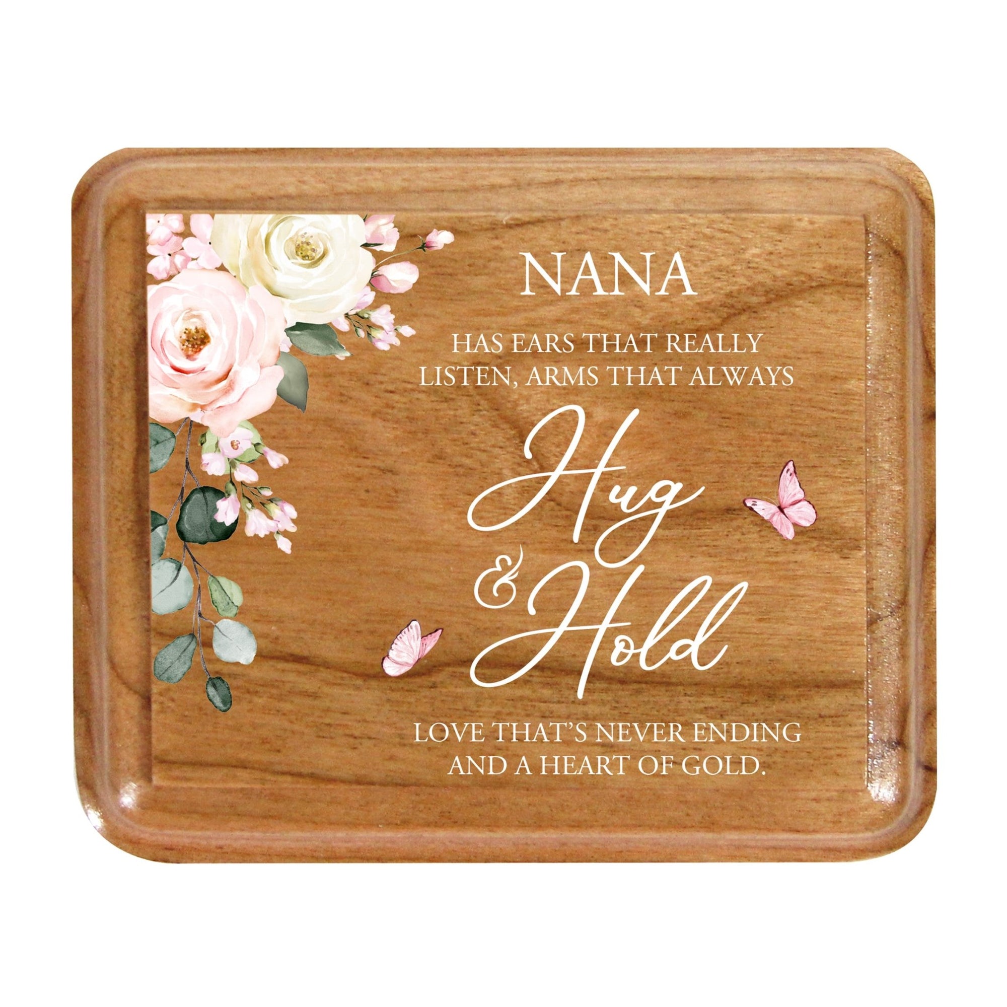 Modern Keepsake Box Inspirational Quotes for Nana 3.5x3 Nana Has Ears - LifeSong Milestones
