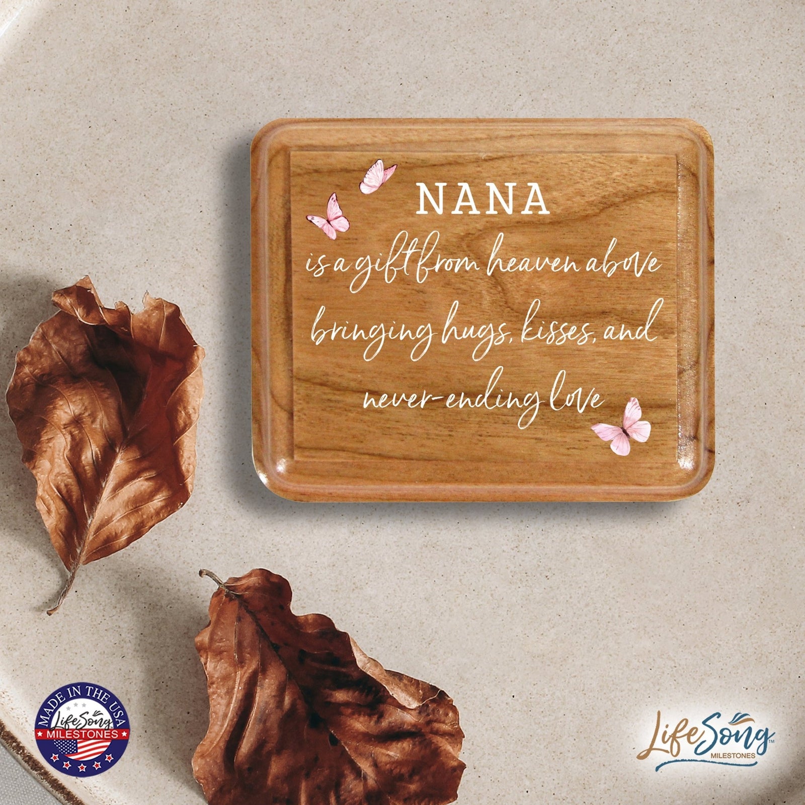 Modern Keepsake Box Inspirational Quotes for Nana 3.5x3 Nana Is A Gift - LifeSong Milestones
