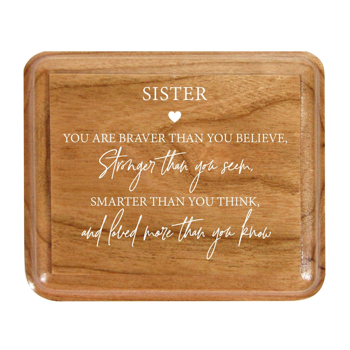 Modern Keepsake Box Inspirational Quotes for Sister 3.5x3 Sister - LifeSong Milestones