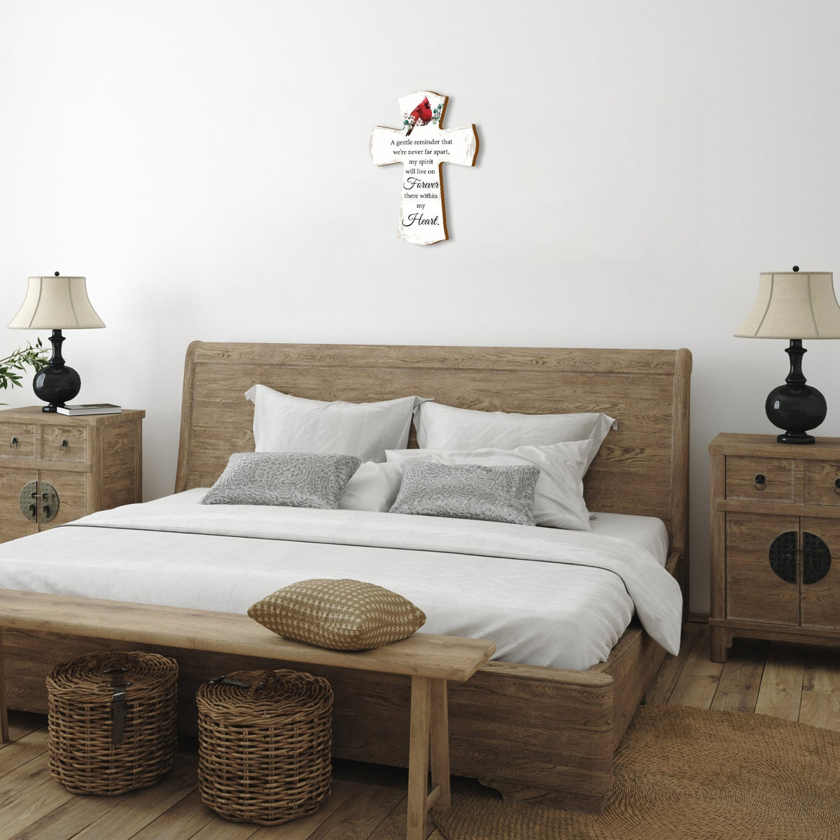 Modern Memorial Wall Cross Bereavement Gift - LifeSong Milestones