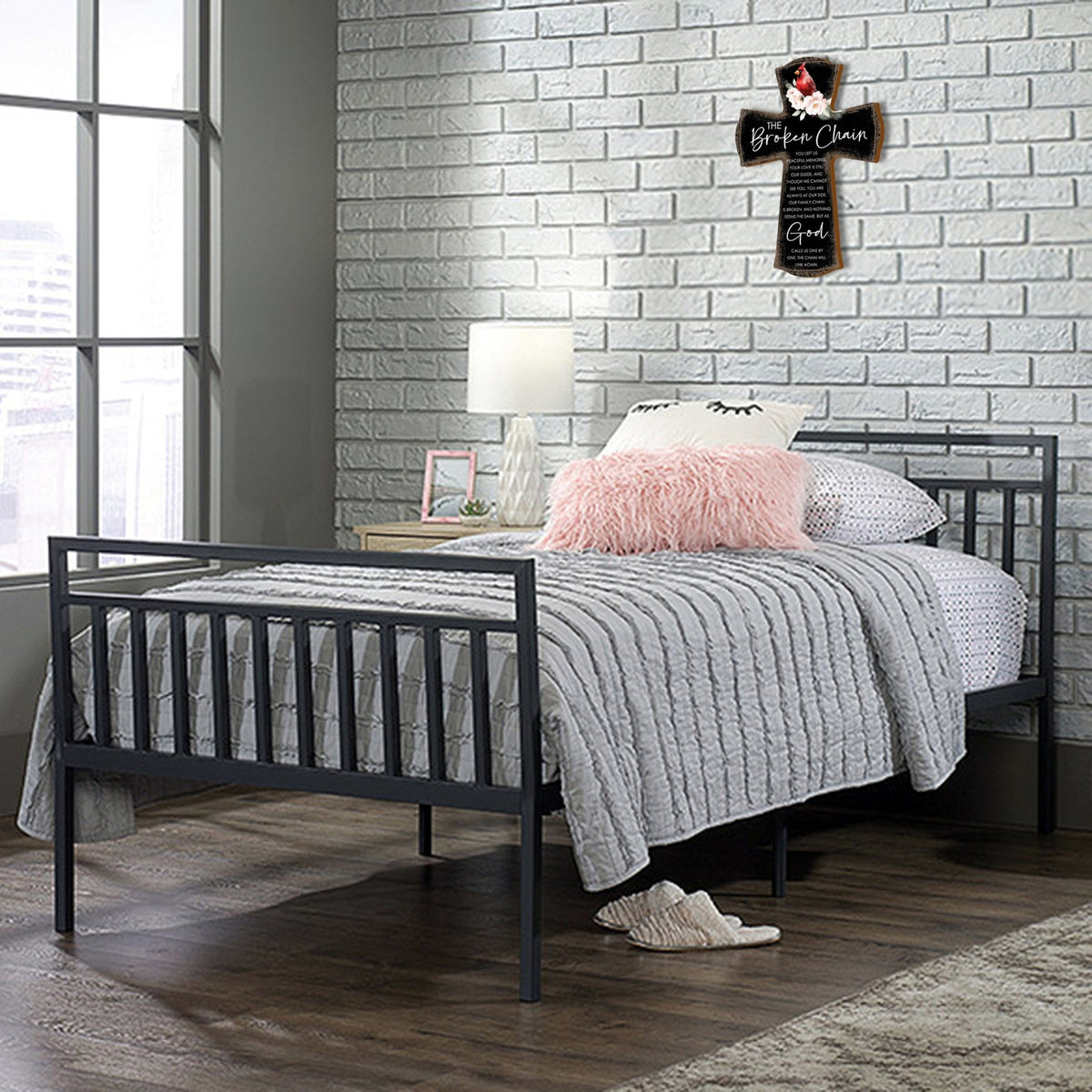 Modern Memorial Wall Cross Bereavement Gift - LifeSong Milestones