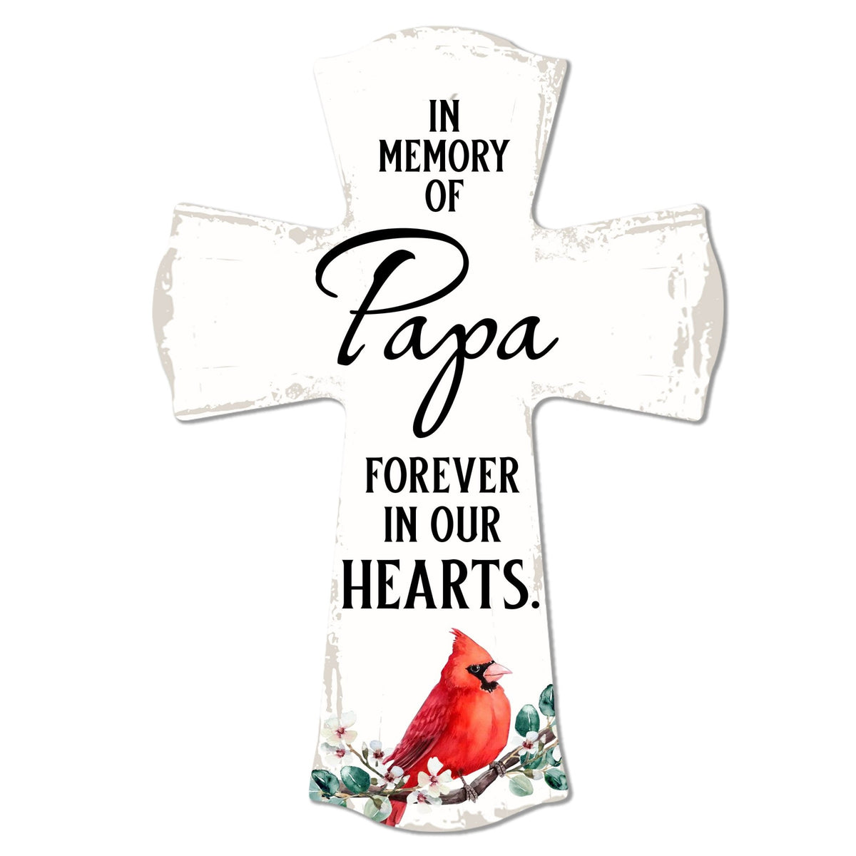 Modern Memorial Wall Cross Bereavement Gift - In Memory Of - LifeSong Milestones