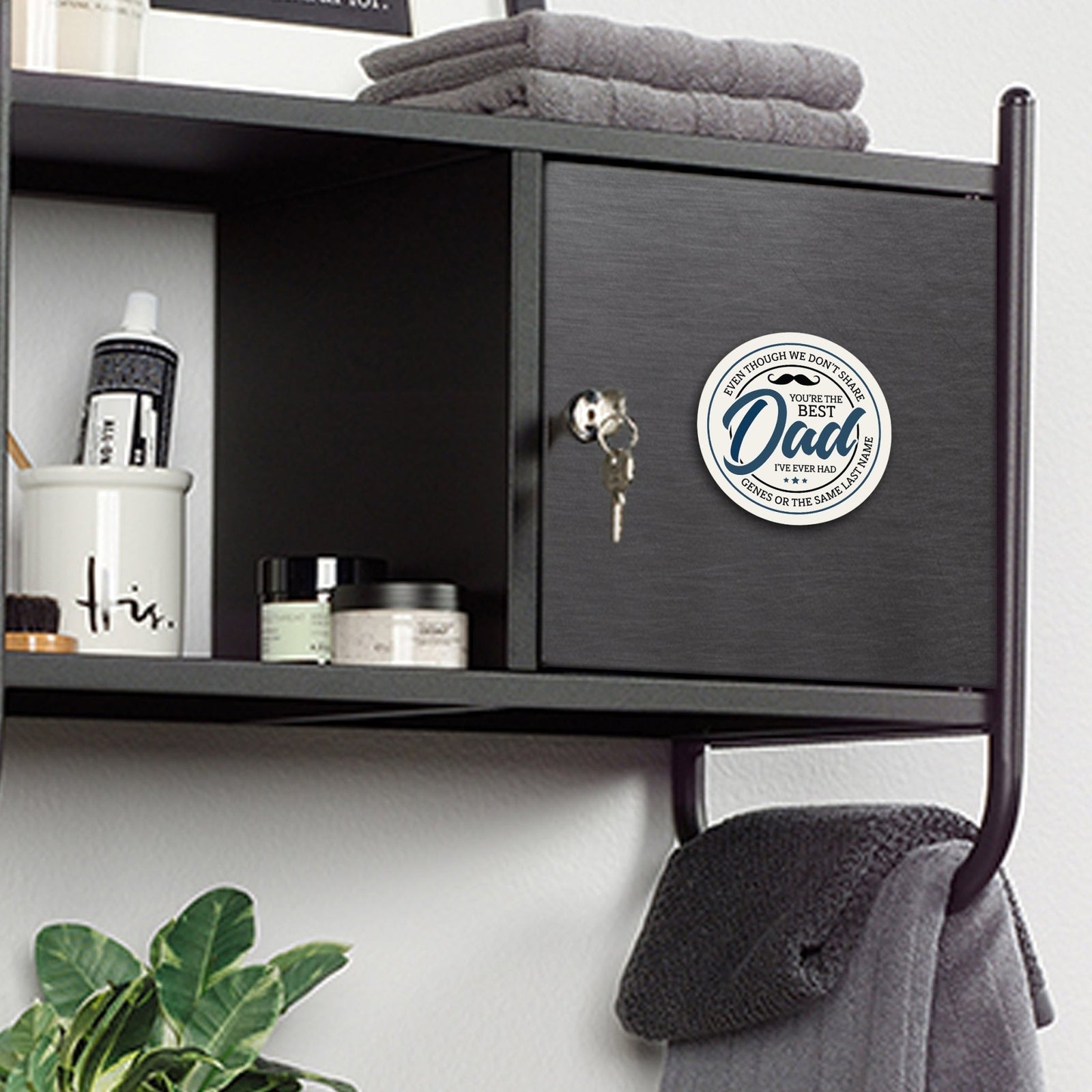 Modern Refrigerator Magnet Gift for Stepdad - Best Bonus Dad - LifeSong Milestones