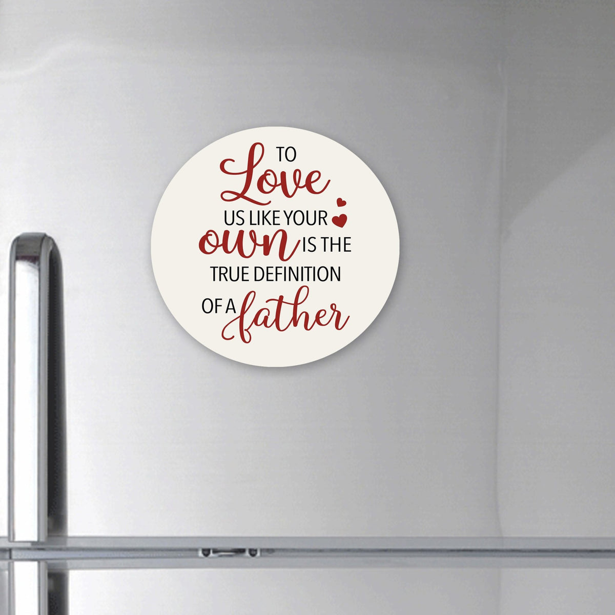 Modern Refrigerator Magnet Gift for Stepdad - Best Bonus Dad - LifeSong Milestones