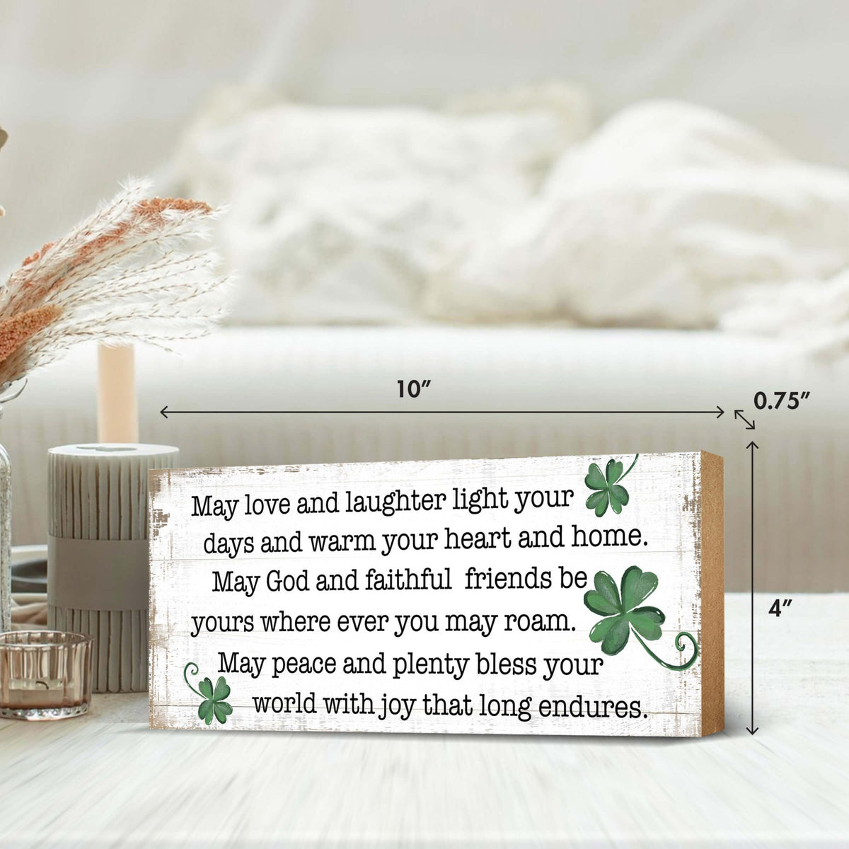 Modern St. Patrick’s Day Wooden Tabletop Signs and Shelf Decor for Home Décorations - LifeSong Milestones