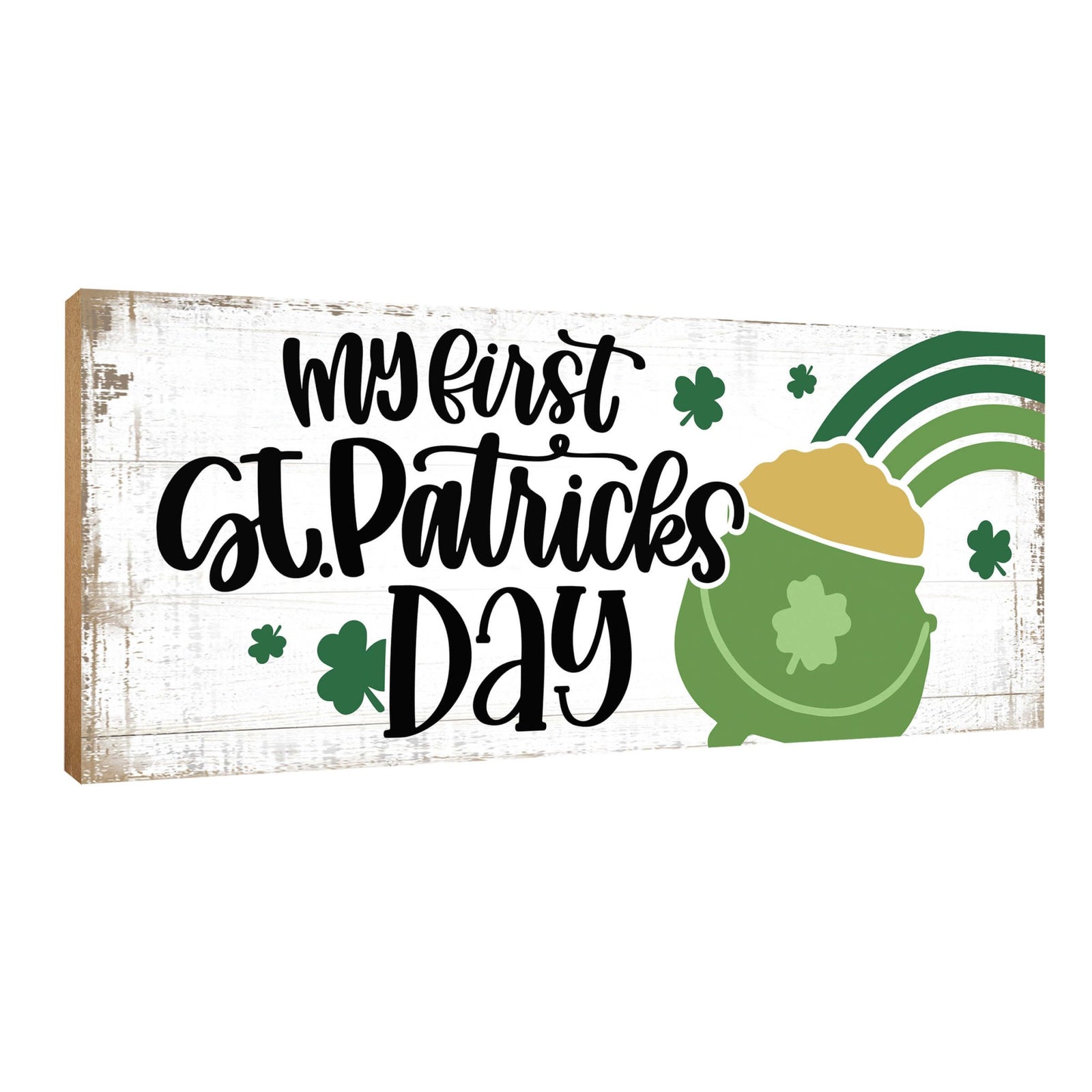 Modern St. Patrick’s Day Wooden Tabletop Signs and Shelf Decor for Home Décorations - LifeSong Milestones