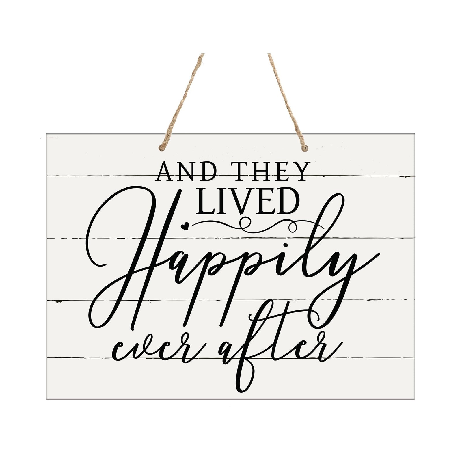 Modern Wooden Horizontal Wall Hanging Rope Sign 12x15 - Home - LifeSong Milestones