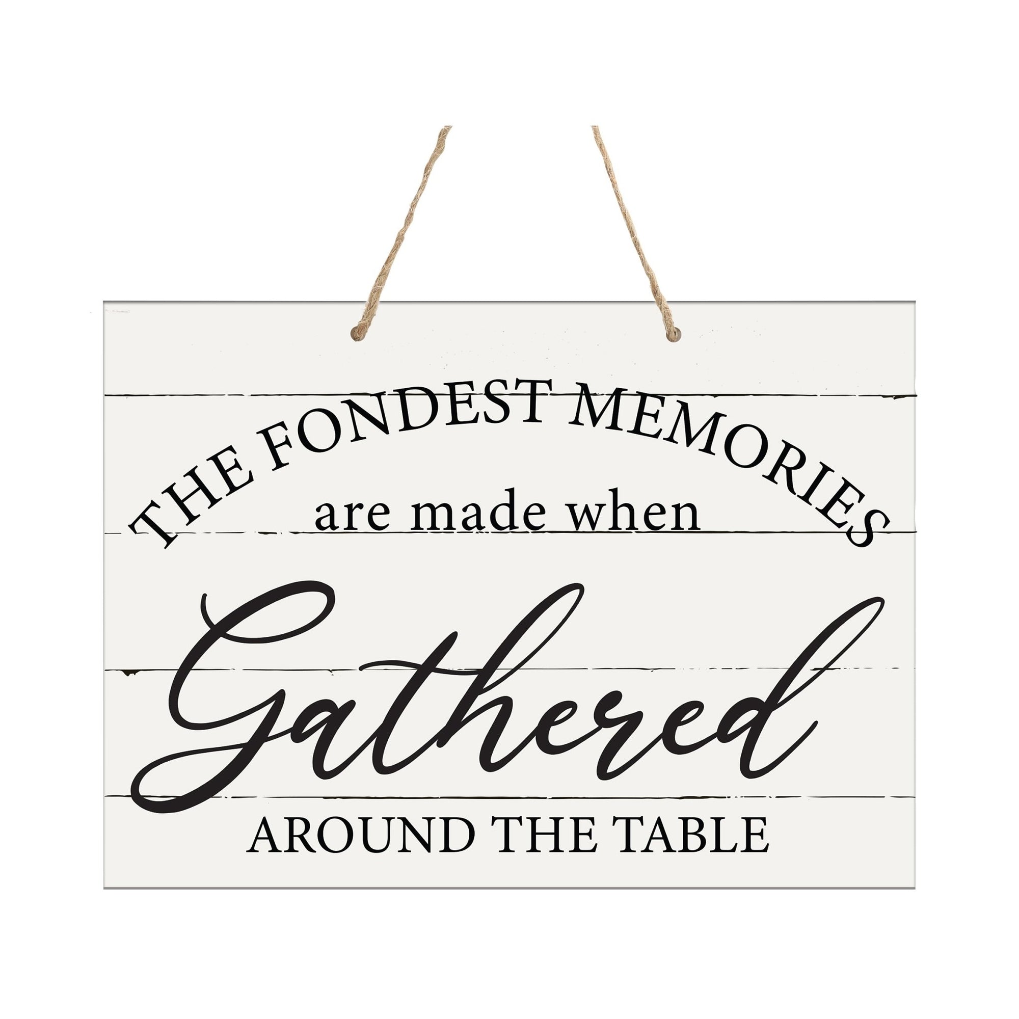 Modern Wooden Horizontal Wall Hanging Rope Sign 12x15 - Home - LifeSong Milestones