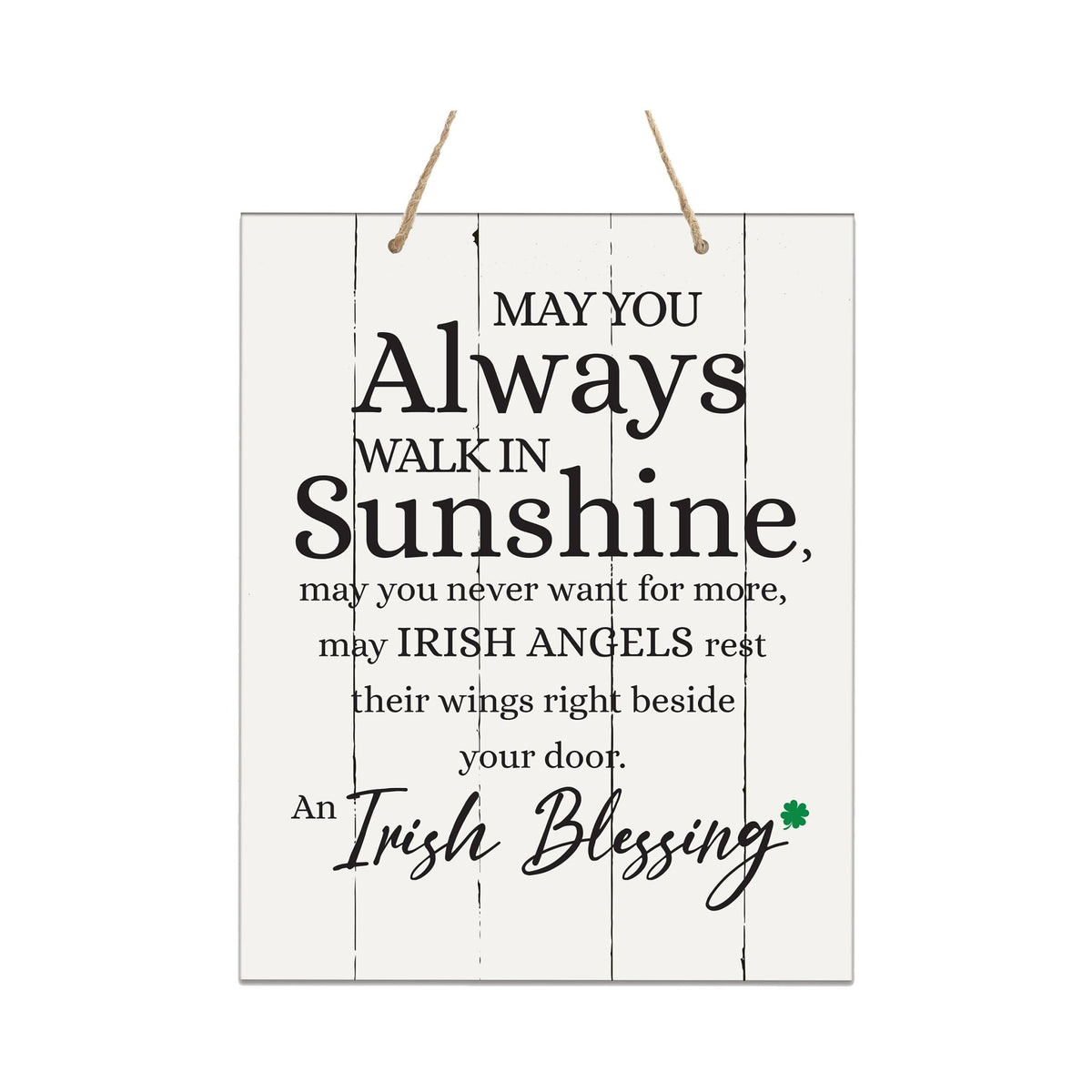 Modern Wooden Horizontal/Vertical Wall Hanging Rope Sign 12x15 - Bible Verse - LifeSong Milestones