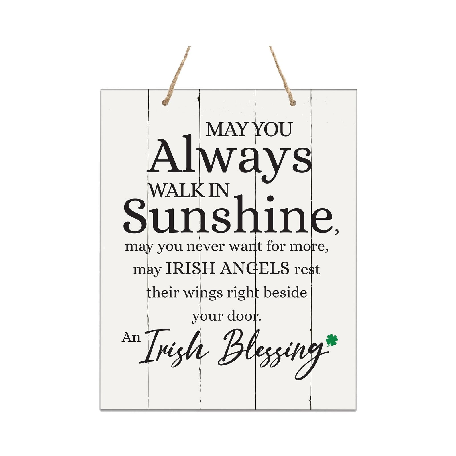 Modern Wooden Horizontal/Vertical Wall Hanging Rope Sign 12x15 - Bible Verse - LifeSong Milestones