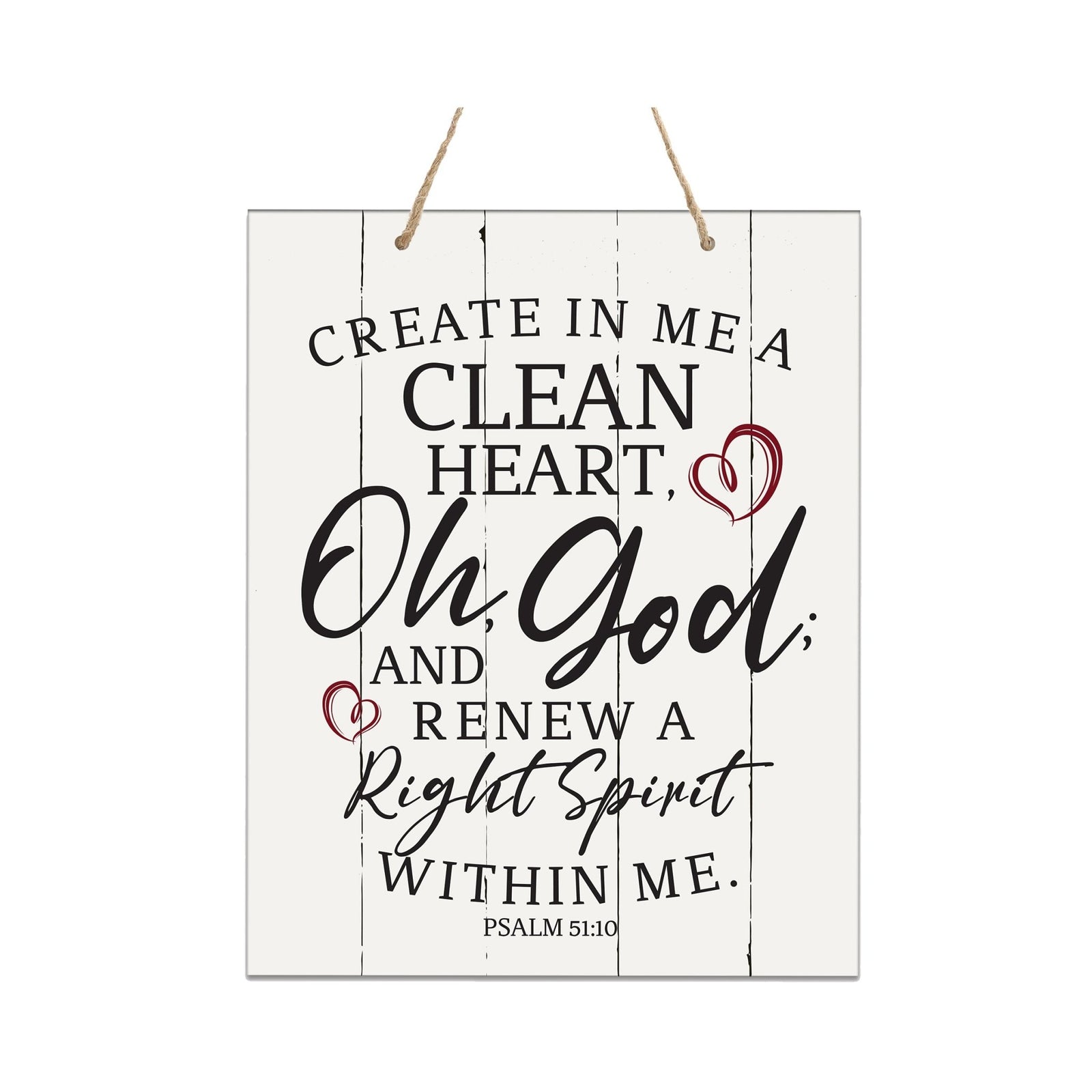 Modern Wooden Horizontal/Vertical Wall Hanging Rope Sign 12x15 - Bible Verse - LifeSong Milestones