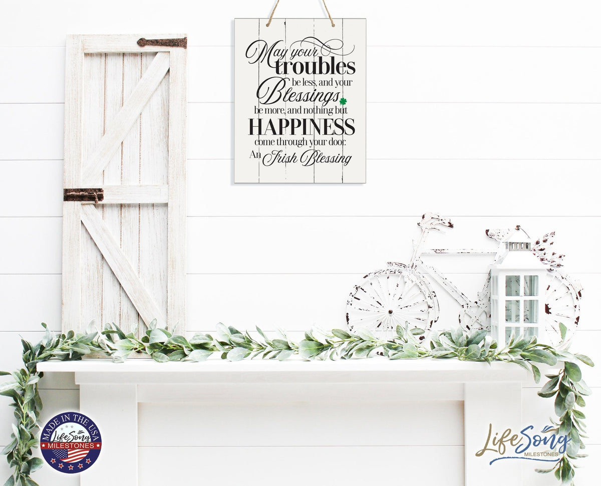 Modern Wooden Horizontal/Vertical Wall Hanging Rope Sign 12x15 - Bible Verse - LifeSong Milestones
