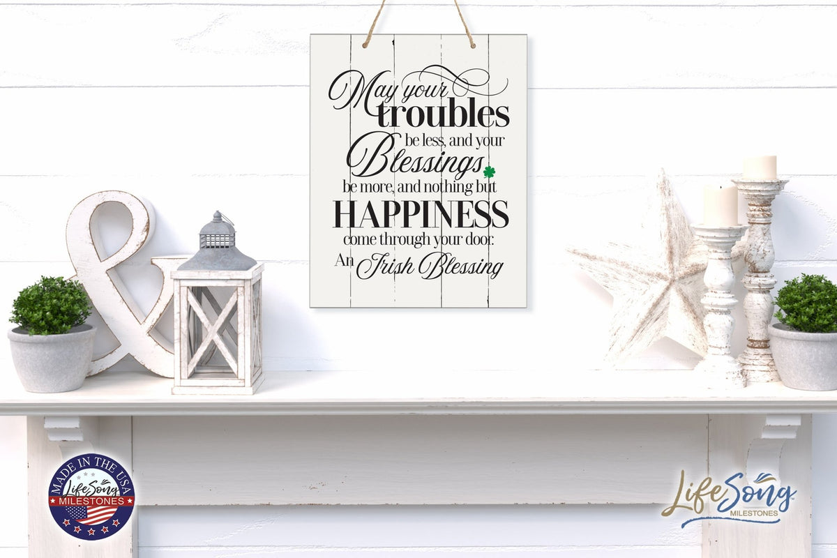 Modern Wooden Horizontal/Vertical Wall Hanging Rope Sign 12x15 - Bible Verse - LifeSong Milestones