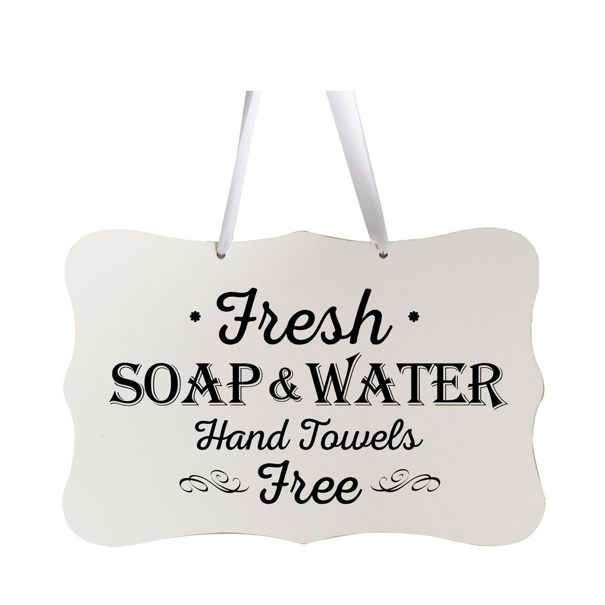Modern Wooden Ribbon Sign Wall Decor 8” x 12” (Fresh soap & Water Free) - LifeSong Milestones