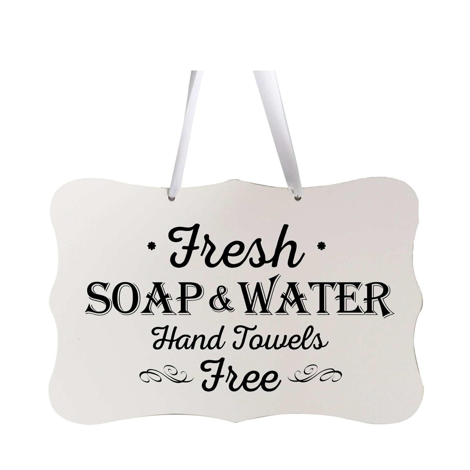 Modern Wooden Ribbon Sign Wall Decor 8” x 12” (Fresh soap & Water Free) - LifeSong Milestones