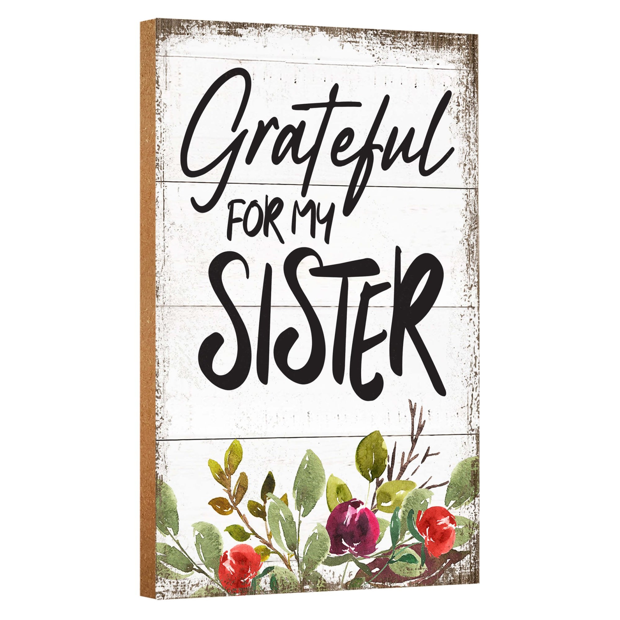 Heartwarming Wooden Shelf Decor - Tabletop Signs Gift for Sister, a Distinctive Mother's Day Expression