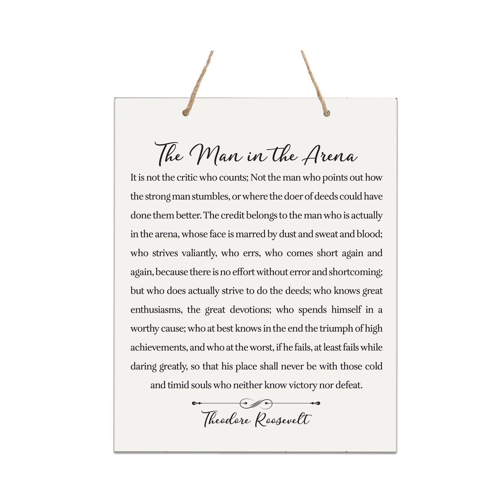 Modern Wooden Vertical Wall Hanging Rope Sign 12x15 - Family - LifeSong Milestones
