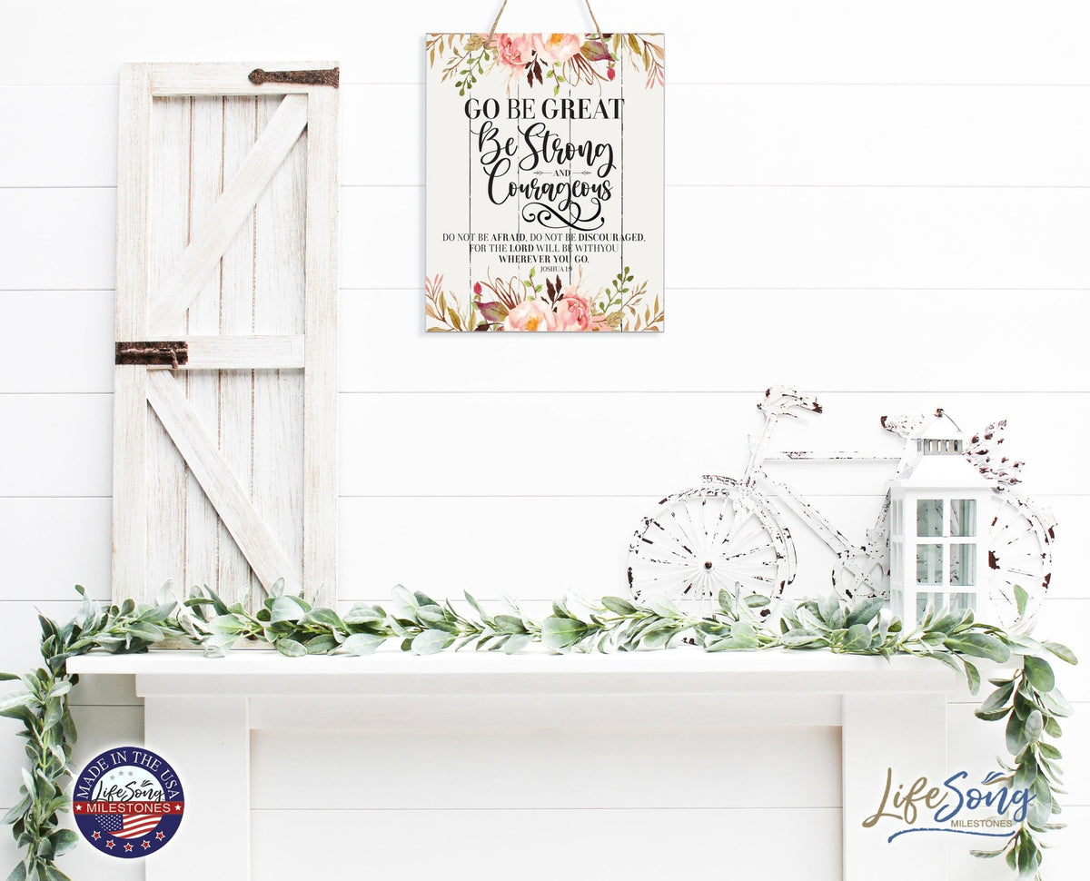 Modern Wooden Vertical Wall Hanging Rope Sign 12x15 - Family - LifeSong Milestones