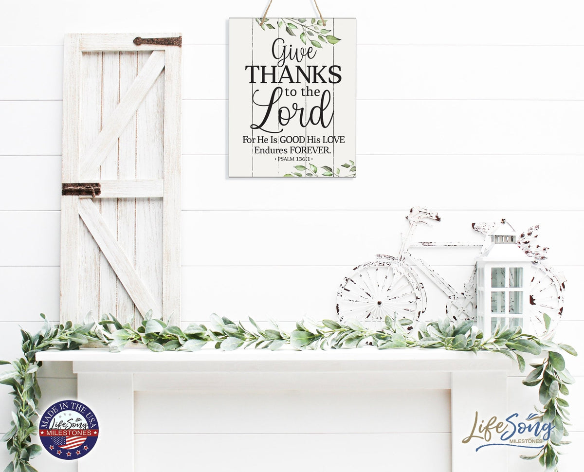 Modern Wooden Vertical Wall Hanging Rope Sign 12x15 - Home - LifeSong Milestones
