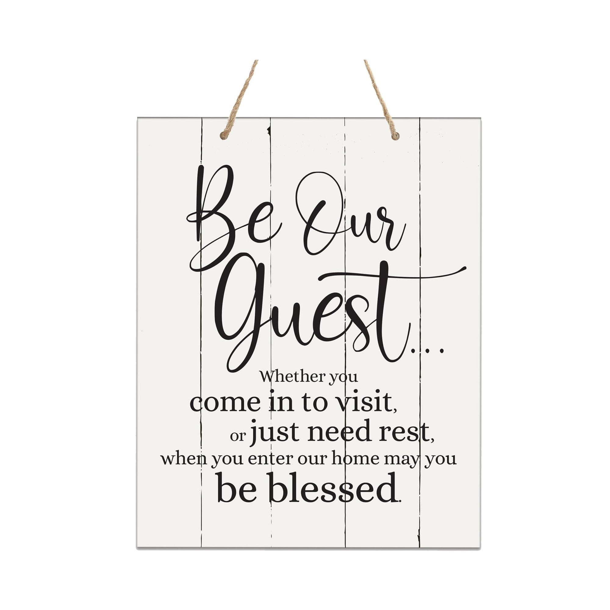 Modern Wooden Vertical Wall Hanging Rope Sign 12x15 - Home - LifeSong Milestones