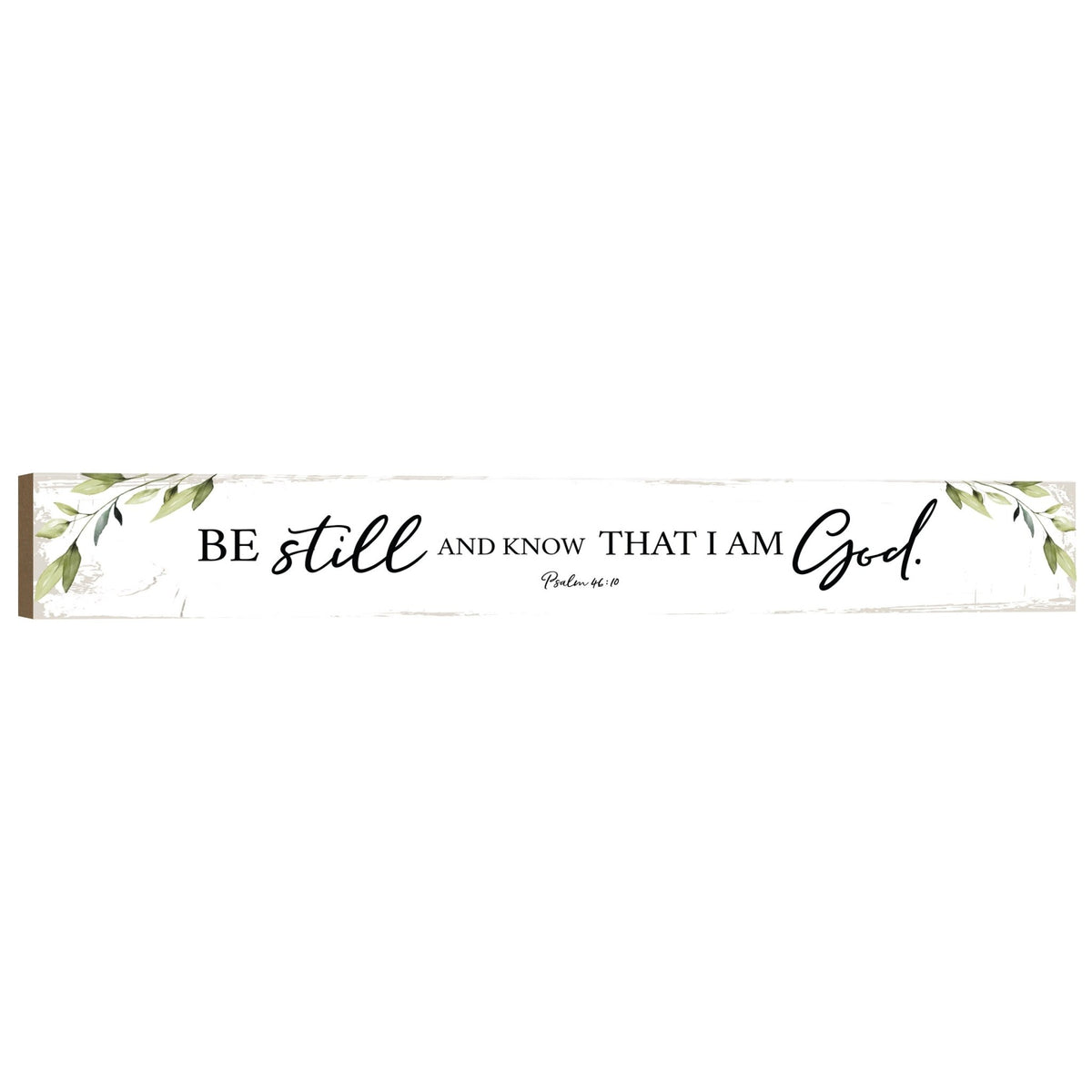 Modern Wooden Wall Plaque With Inspirational Verse For Home Décor & Gift Ideas - Be Still And Know - LifeSong Milestones