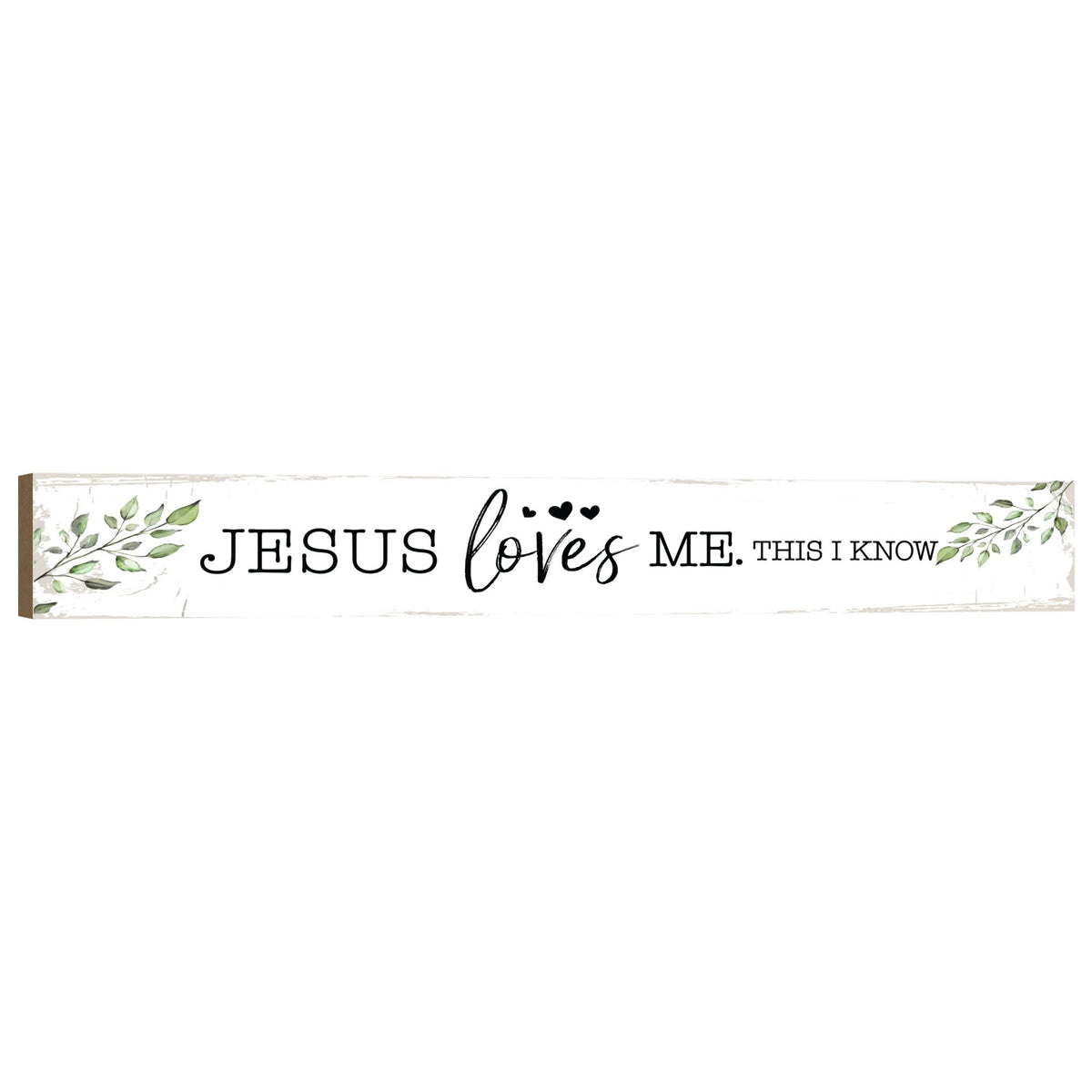 Modern Wooden Wall Plaque With Inspirational Verse For Home Décor & Gift Ideas - Jesus Loves Me - LifeSong Milestones