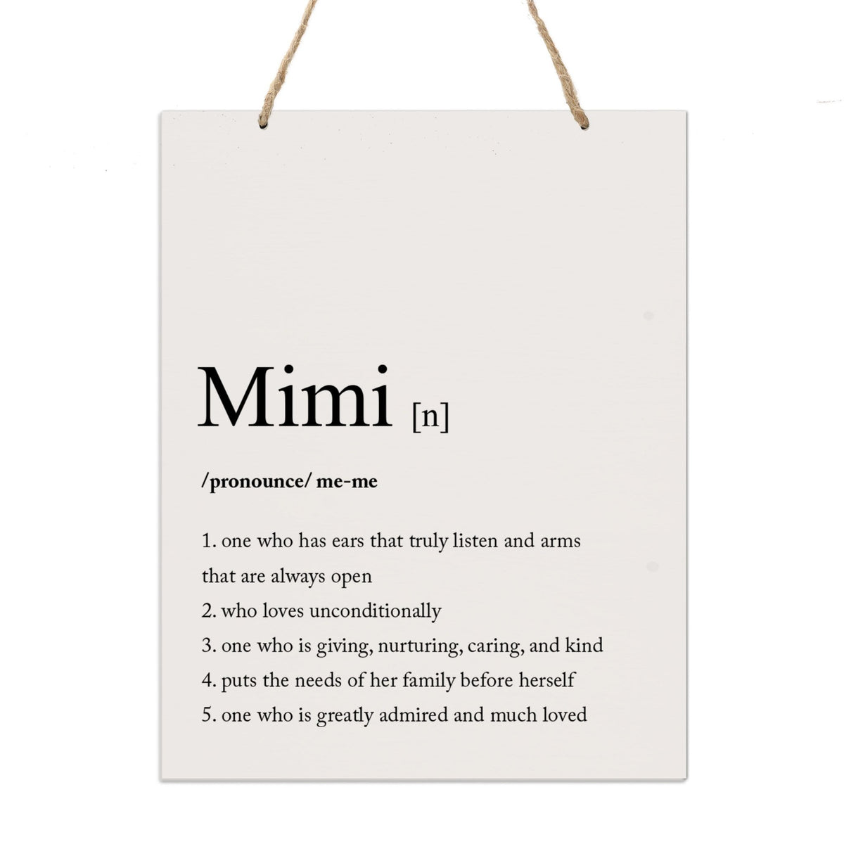 Mothers Day Gift Wall Hanging Sign With Definition 12x15 - LifeSong Milestones