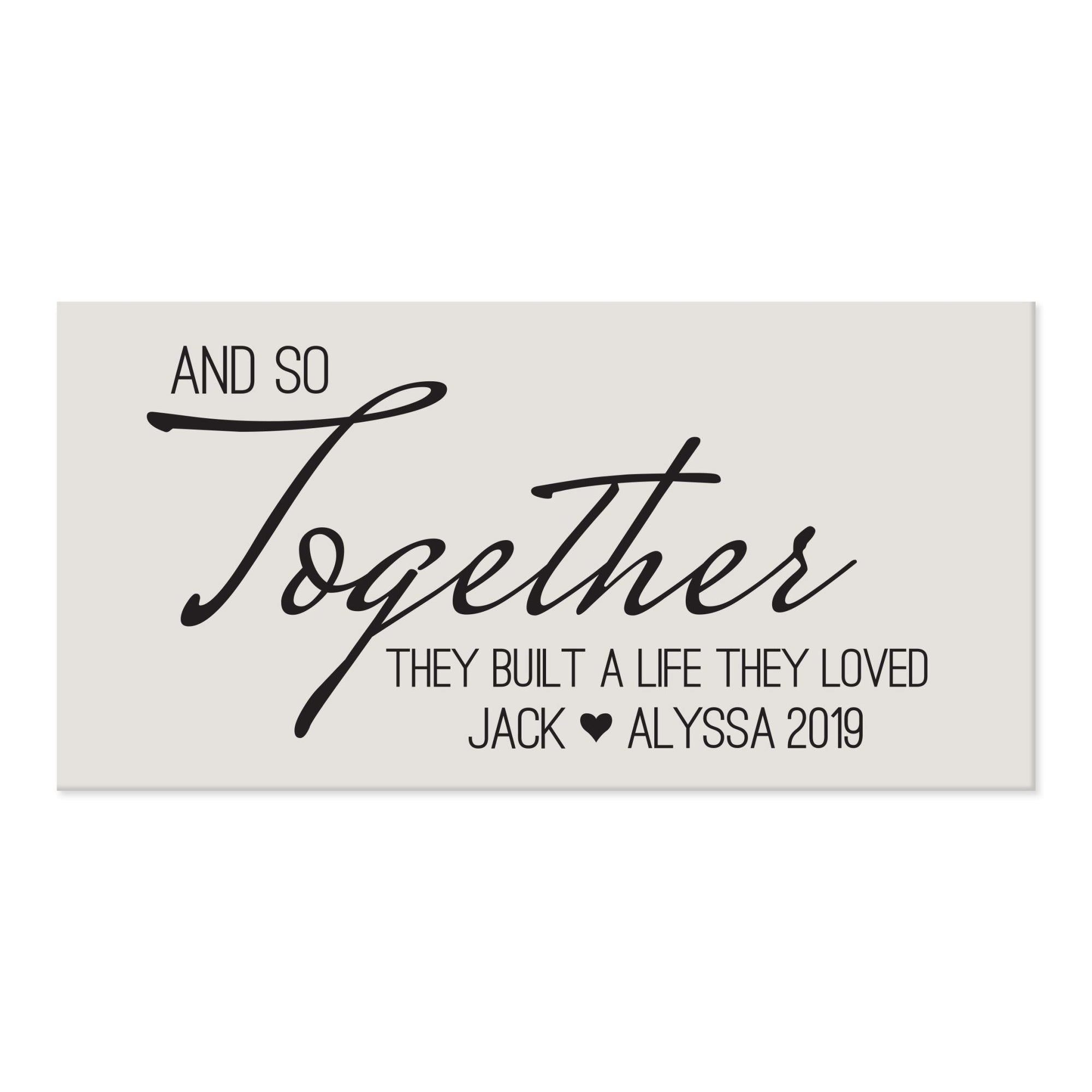 New Home Family Wall Decor Sign Gift - And So Together - LifeSong Milestones