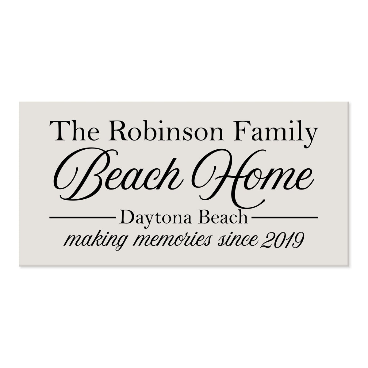 New Home Family Wall Decor Sign Gift - Beach Home - LifeSong Milestones